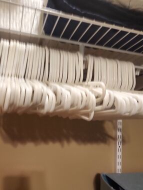 White Plastic Kids Hangers - 50 Count